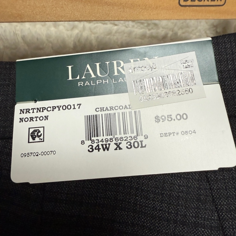 Ralph Lauren Dark Gray Men’s Dress Pants 34x30 - Picture 2 of 5